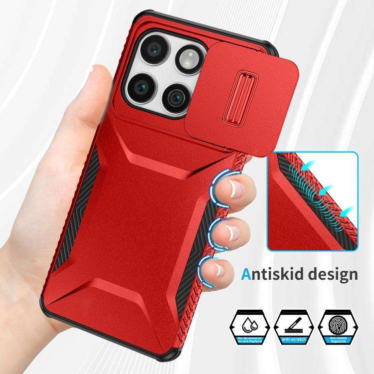 For Motorola Edge 5G 2025 Sliding Camshield Phone Case(Red)