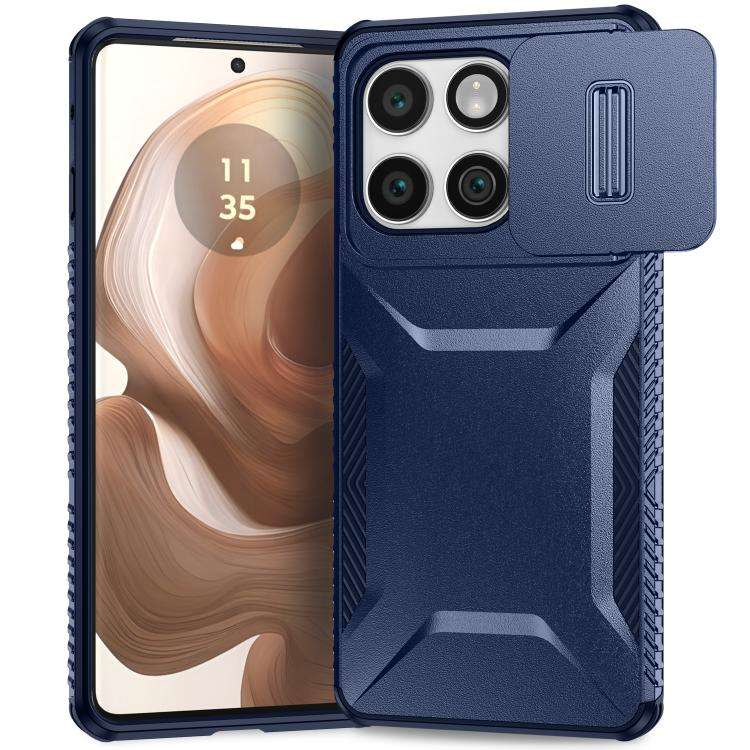 For Motorola Edge 5G 2025 Sliding Camshield Phone Case(Blue)