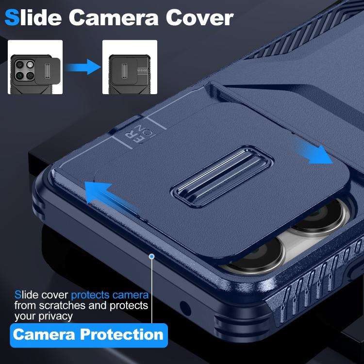 For Motorola Edge 5G 2025 Sliding Camshield Phone Case(Blue)
