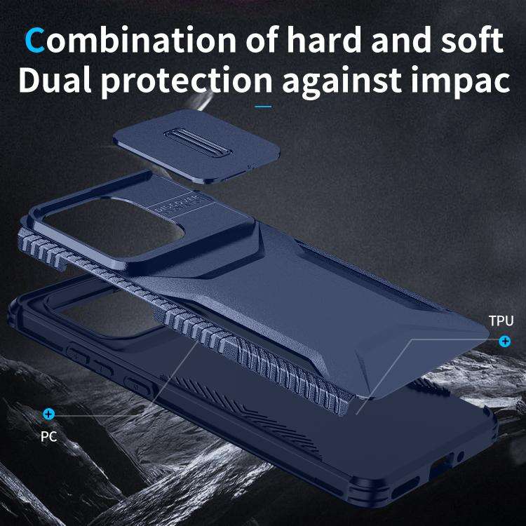 For Motorola Edge 5G 2025 Sliding Camshield Phone Case(Blue)