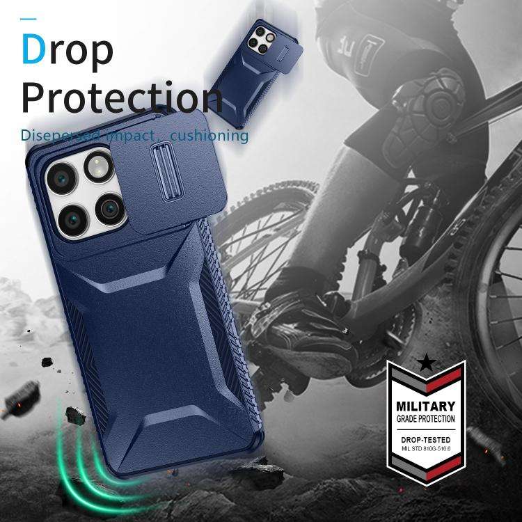 For Motorola Edge 5G 2025 Sliding Camshield Phone Case(Blue)