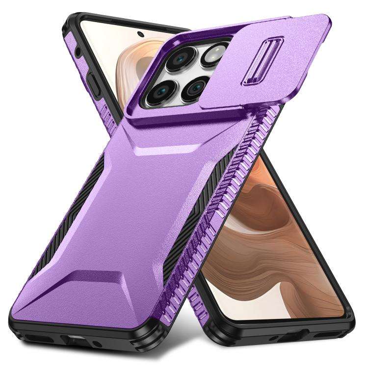 For Motorola Edge 5G 2025 Sliding Camshield Phone Case(Purple)