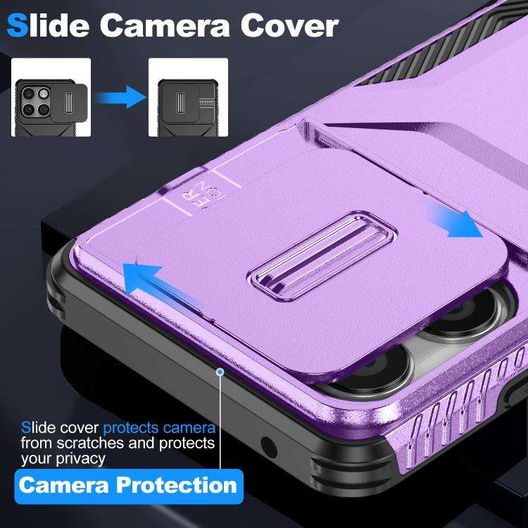 For Motorola Edge 5G 2025 Sliding Camshield Phone Case(Purple)