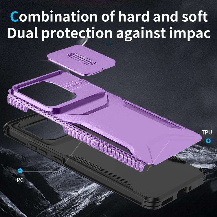 For Motorola Edge 5G 2025 Sliding Camshield Phone Case(Purple)