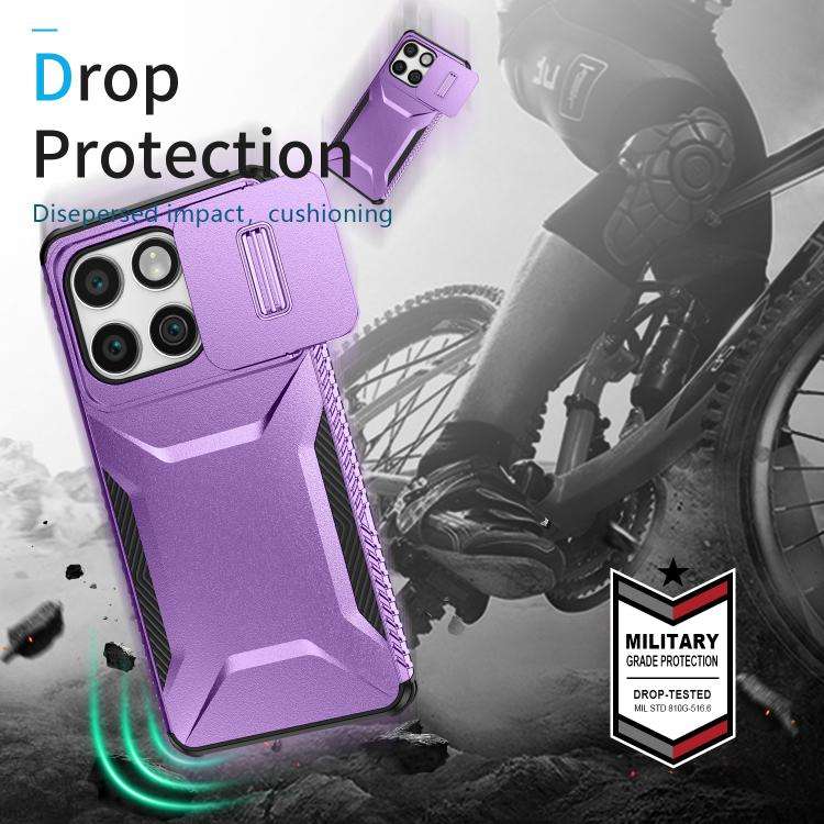 For Motorola Edge 5G 2025 Sliding Camshield Phone Case(Purple)