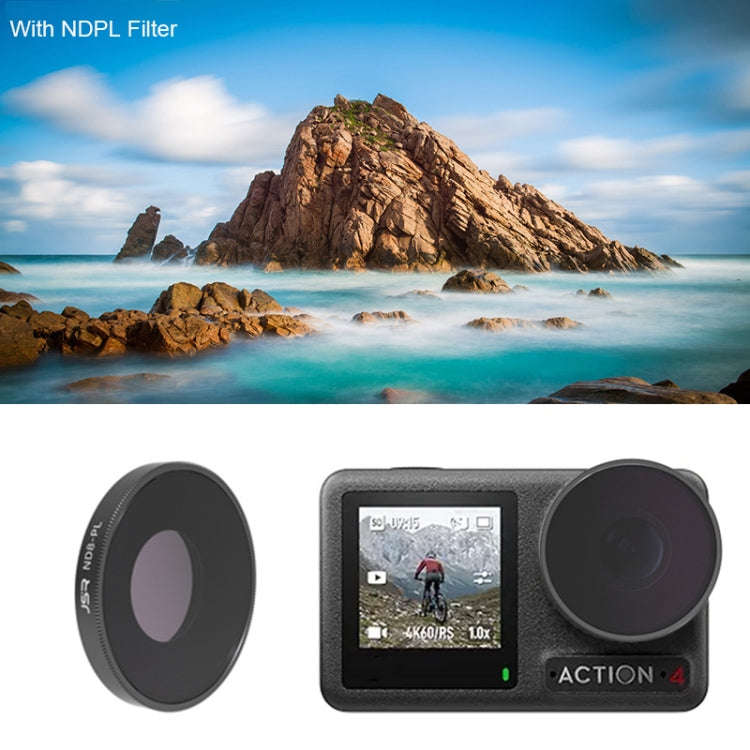 For DJI Osmo Action 4 JUNESTAR Threaded Camera Lens Filter, Filter:ND8PL