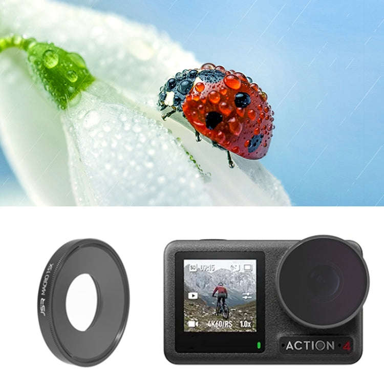 For DJI Osmo Action 4 JUNESTAR Threaded Camera Lens Filter, Filter:Macro 15X