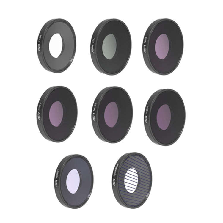 For DJI Osmo Action 4 JUNESTAR Threaded Camera Lens Filter, Filter:8 in 1 Filmmaking Kit