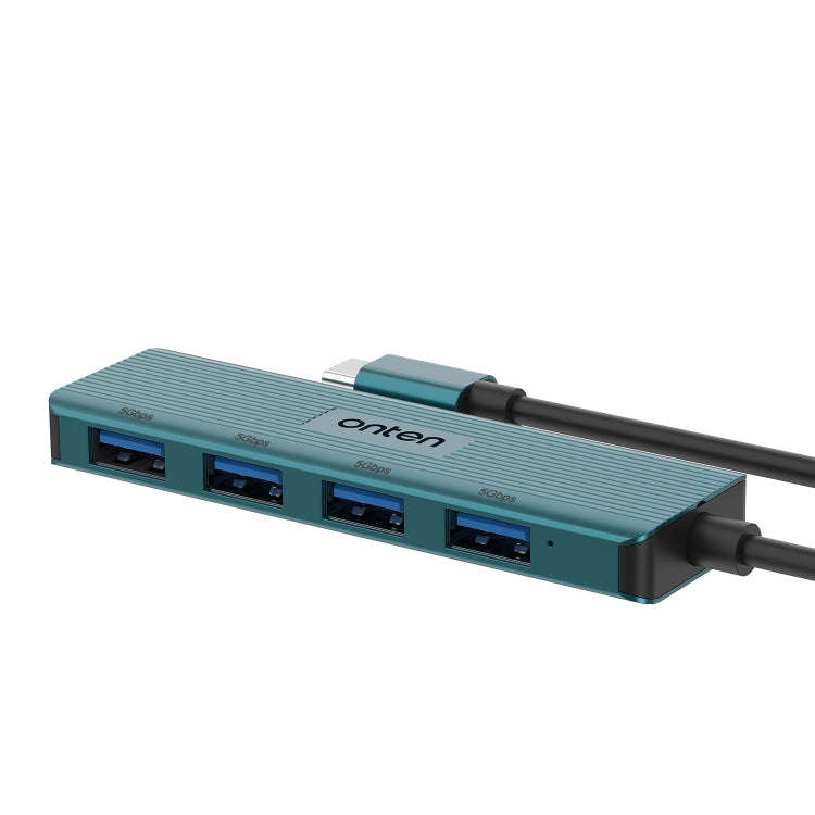 Onten UC621 5Gbps USB-C / Type-C to USB 3.2 Gen1 4 in 1 Multi-function HUB Docking Station, Lengt...