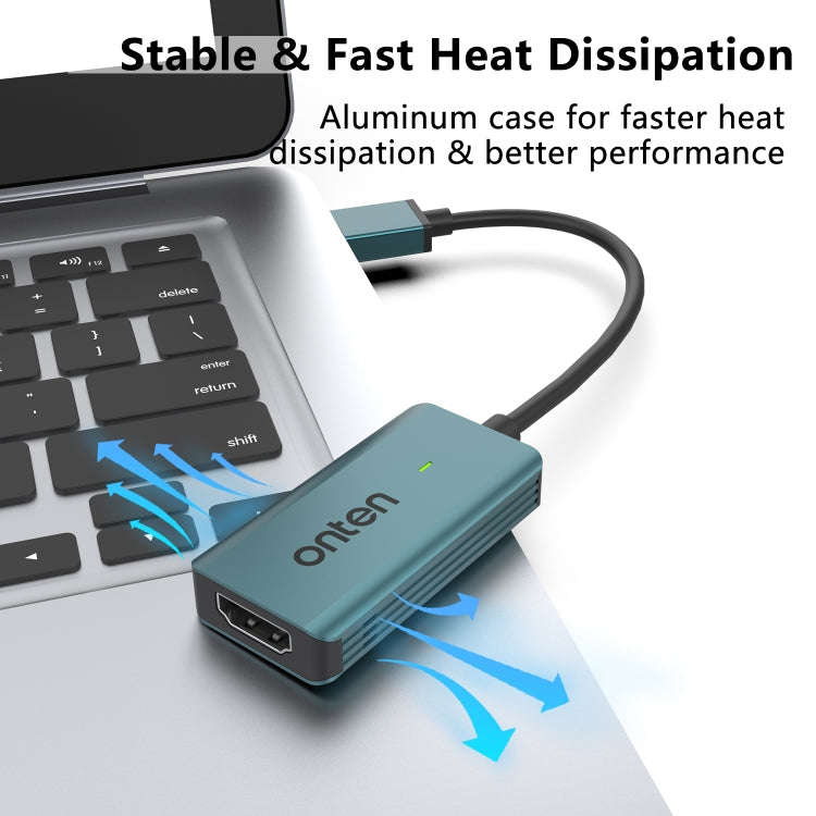 Onten US331 USB Video Capture Card, Length:1.3m(Green)