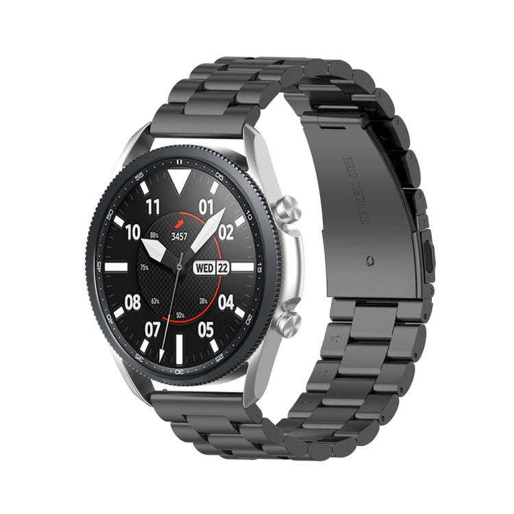 For Galaxy Watch 3 45mm 3-Beads Stainless Steel  Watch Band with Screwdriver & Ears, Size: 22mm(B...