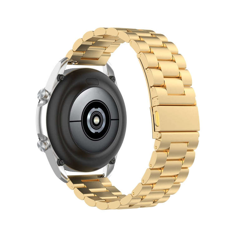 For Galaxy Watch 3 45mm 3-Beads Stainless Steel  Watch Band with Screwdriver & Ears, Size: 22mm(G...