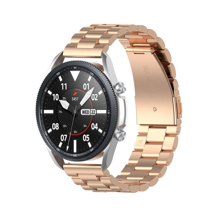 For Galaxy Watch 3 45mm 3-Beads Stainless Steel  Watch Band with Screwdriver & Ears, Size: 22mm(R...