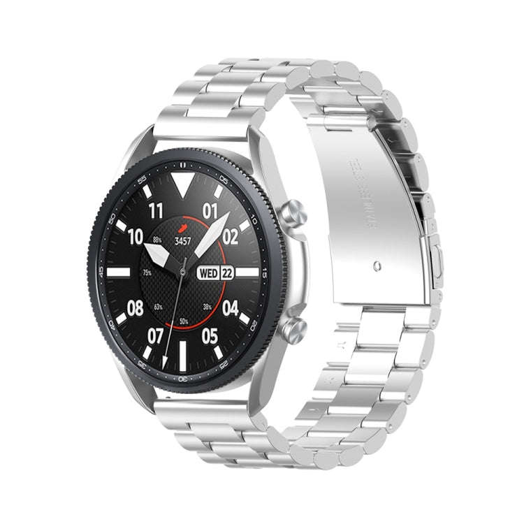 For Galaxy Watch 3 45mm 3-Beads Stainless Steel  Watch Band with Screwdriver & Ears, Size: 22mm(S...