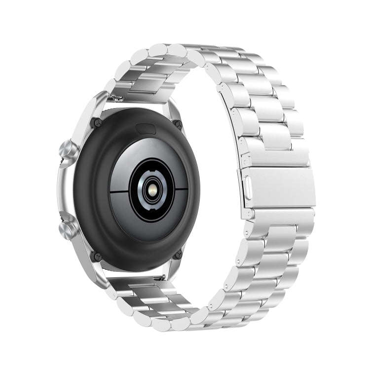 For Galaxy Watch 3 45mm 3-Beads Stainless Steel  Watch Band with Screwdriver & Ears, Size: 22mm(S...