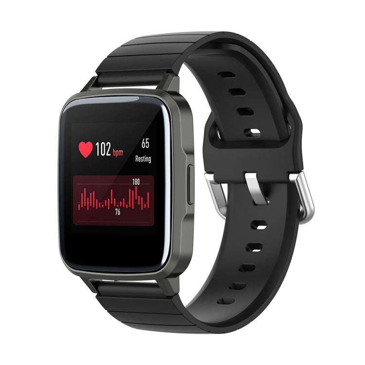 For Xiaomi Haylou Smart Watch LS01 / Smart Watch 2 LS02 Silicone Watch Band, Size: 19mm(Black)