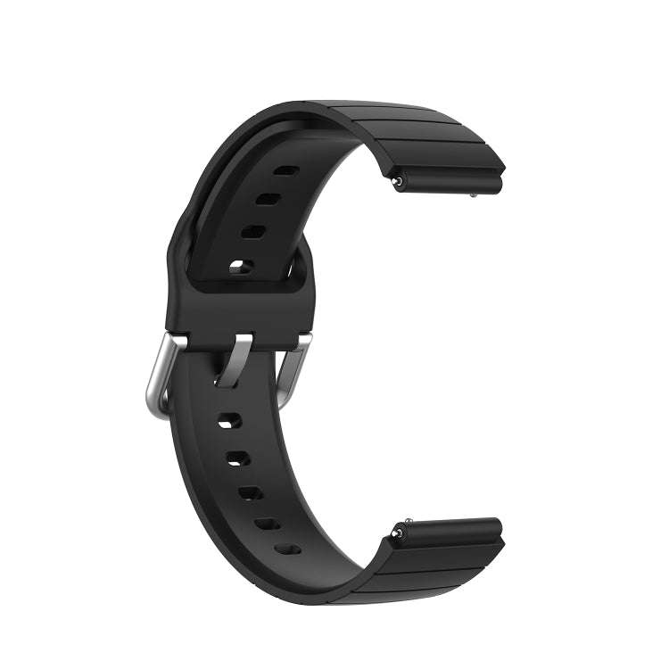 For Xiaomi Haylou Smart Watch LS01 / Smart Watch 2 LS02 Silicone Watch Band, Size: 19mm(Black)