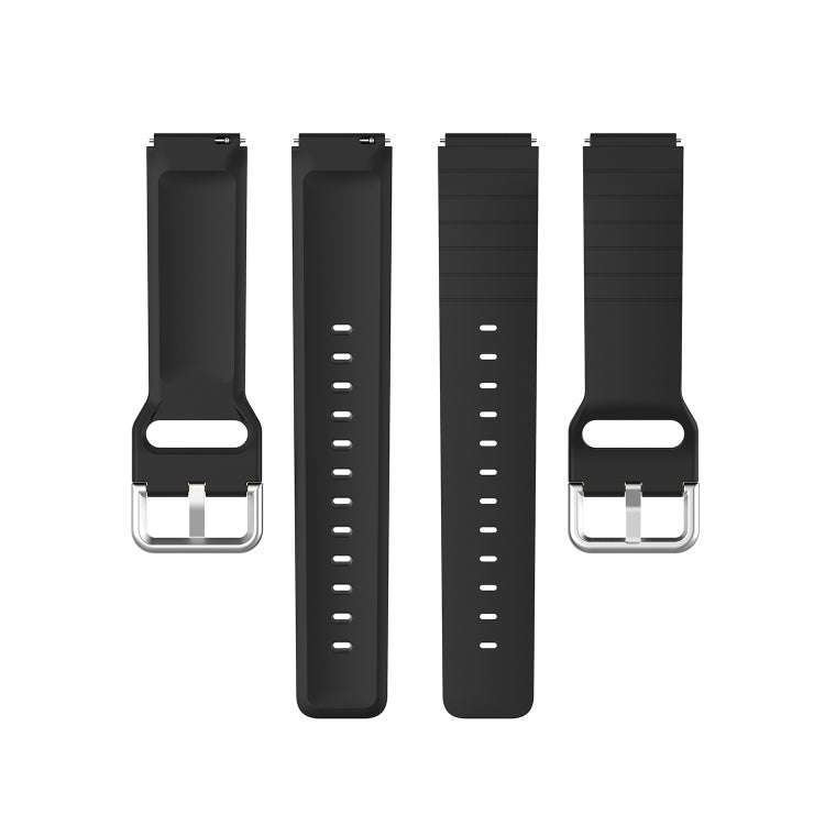 For Xiaomi Haylou Smart Watch LS01 / Smart Watch 2 LS02 Silicone Watch Band, Size: 19mm(Black)