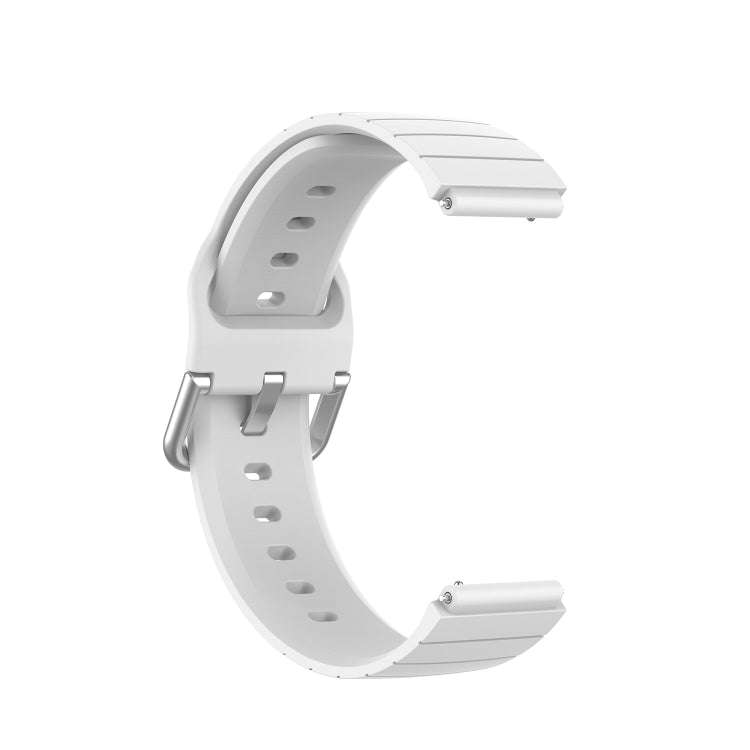For Xiaomi Haylou Smart Watch LS01 / Smart Watch 2 LS02 Silicone Watch Band, Size: 19mm(White)