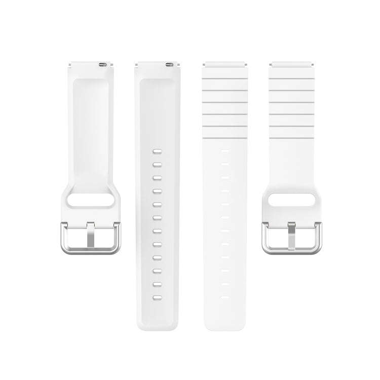 For Xiaomi Haylou Smart Watch LS01 / Smart Watch 2 LS02 Silicone Watch Band, Size: 19mm(White)