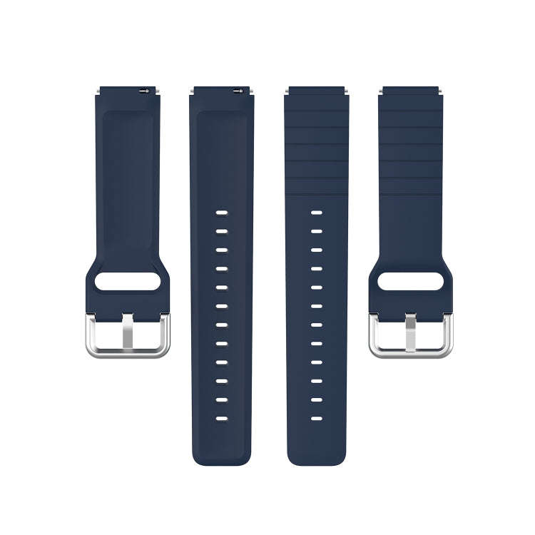 For Xiaomi Haylou Smart Watch LS01 / Smart Watch 2 LS02 Silicone Watch Band, Size: 19mm(Navy Blue)
