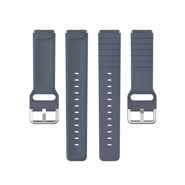 For Xiaomi Haylou Smart Watch LS01 / Smart Watch 2 LS02 Silicone Watch Band, Size: 19mm(Gray)