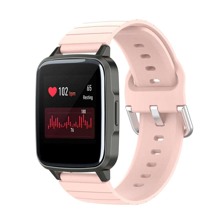 For Xiaomi Haylou Smart Watch LS01 / Smart Watch 2 LS02 Silicone Watch Band, Size: 19mm(Light Pink)
