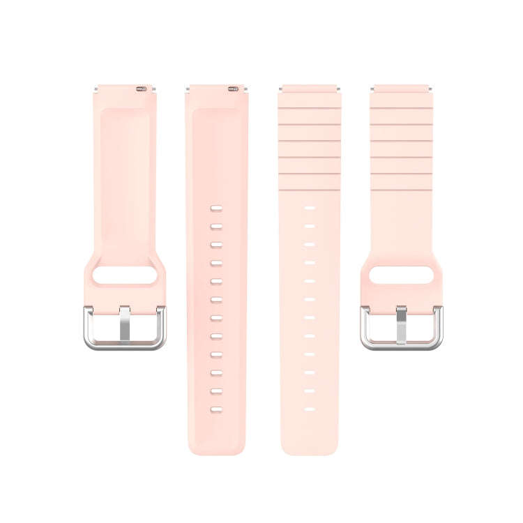 For Xiaomi Haylou Smart Watch LS01 / Smart Watch 2 LS02 Silicone Watch Band, Size: 19mm(Light Pink)