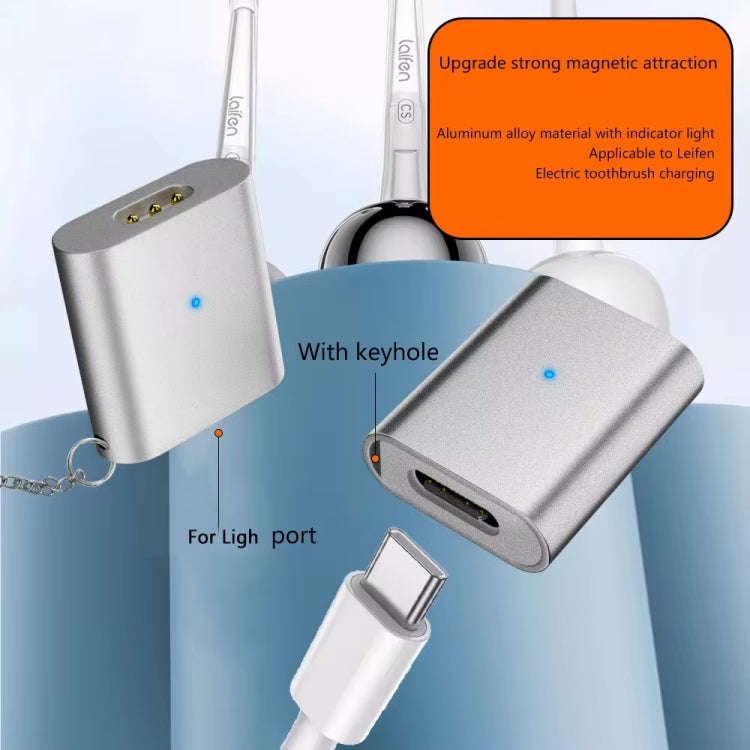 For Laifen Electric Toothbrush Magnetic Charging Adapter(Type-C Female to Side Bend)