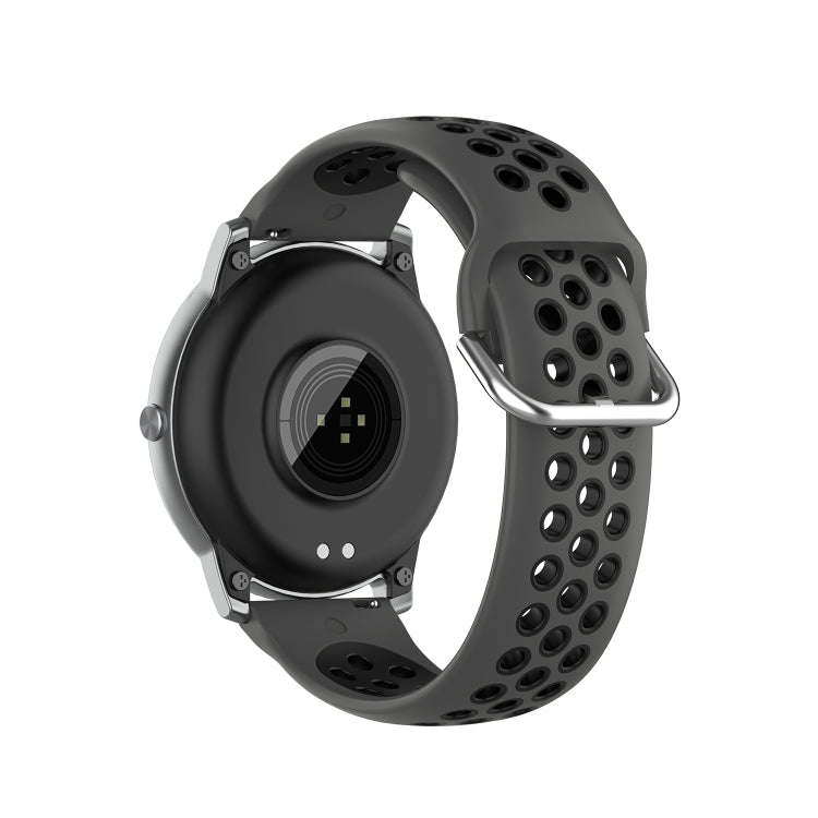 For Xiaomi Haylou Solar LS05 Two-tone Silicone Watch Band, Size: 22mm(Coal Black)