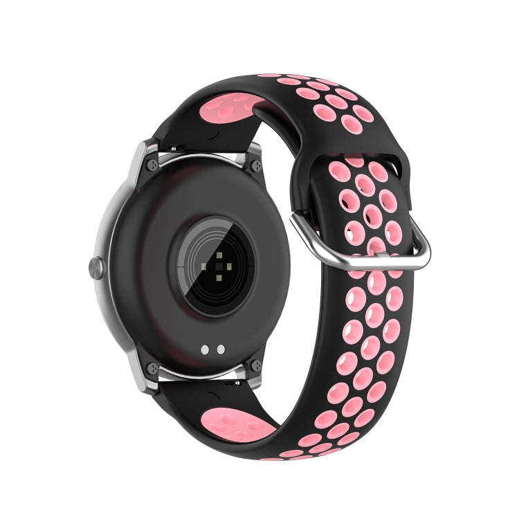 For Xiaomi Haylou Solar LS05 Two-tone Silicone Watch Band, Size: 22mm(Black Powder)