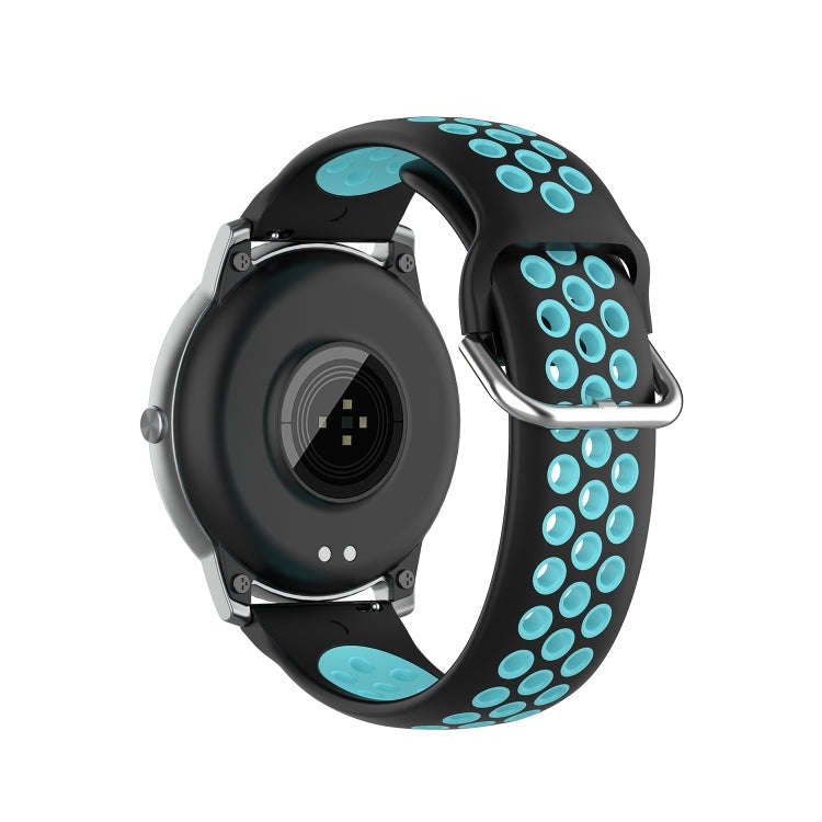 For Xiaomi Haylou Solar LS05 Two-tone Silicone Watch Band, Size: 22mm(Black Water Duck)