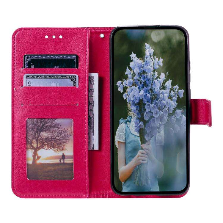 For Motorola Edge 60 Pro Totem Flower Embossed Leather Phone Case with Lanyard(Red)