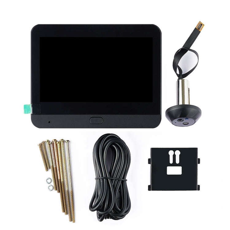 SY-35 4.3 inch Color Screen Graffiti Hidden 1080P WiFi Smart Cat Eye Video Doorbell(Black)