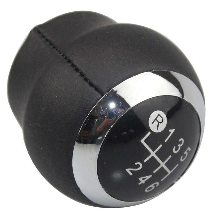 For Toyota Corolla 2007-2013 Car Gear Lever Hand Ball Leather Gear Shift Knob, Style:6 Speed