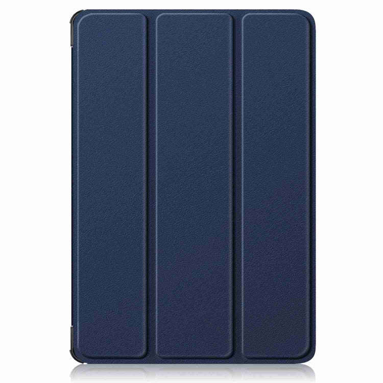 For Huawei MatePad 11.5S Custer Texture 3-Fold Holder Smart Leather Tablet Case(Dark Blue)