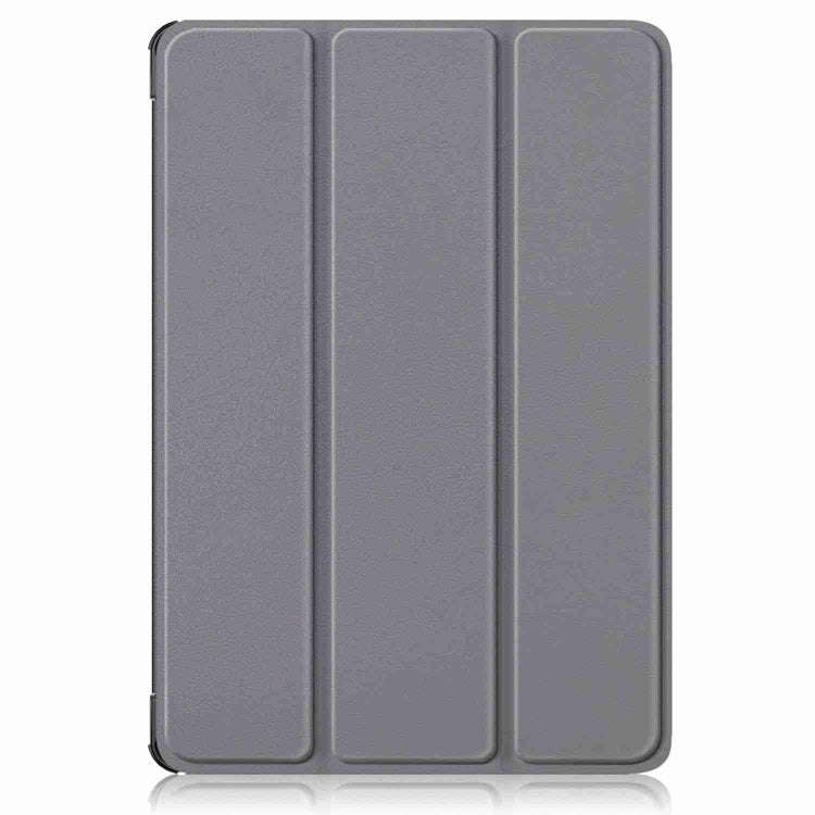 For Huawei MatePad 11.5S Custer Texture 3-Fold Holder Smart Leather Tablet Case(Grey)