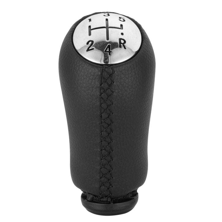 For Renault Clio III MK3 Car Gear Lever Knob Leather Gear Shift Knob(Black)