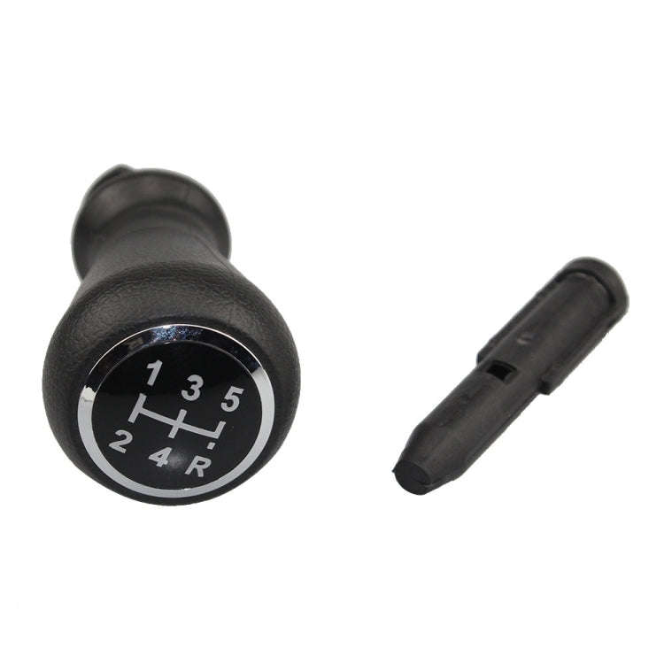 For Citroen C4 / Peugeot 307 Car Gear Lever Knob Leather Gear Shift Knob, with Converter(Black)