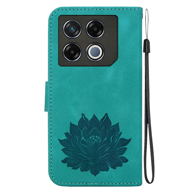 For Infinix GT 20 Pro Lotus Embossed Leather Phone Case(Green)