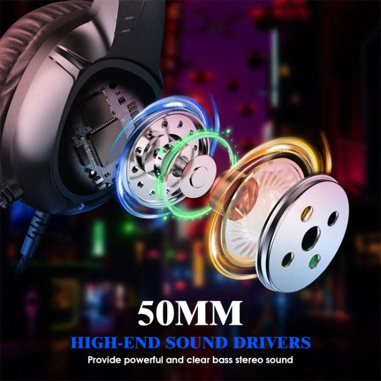 SoulBytes S20 RGB Light Gaming Headset with Mic(Black)