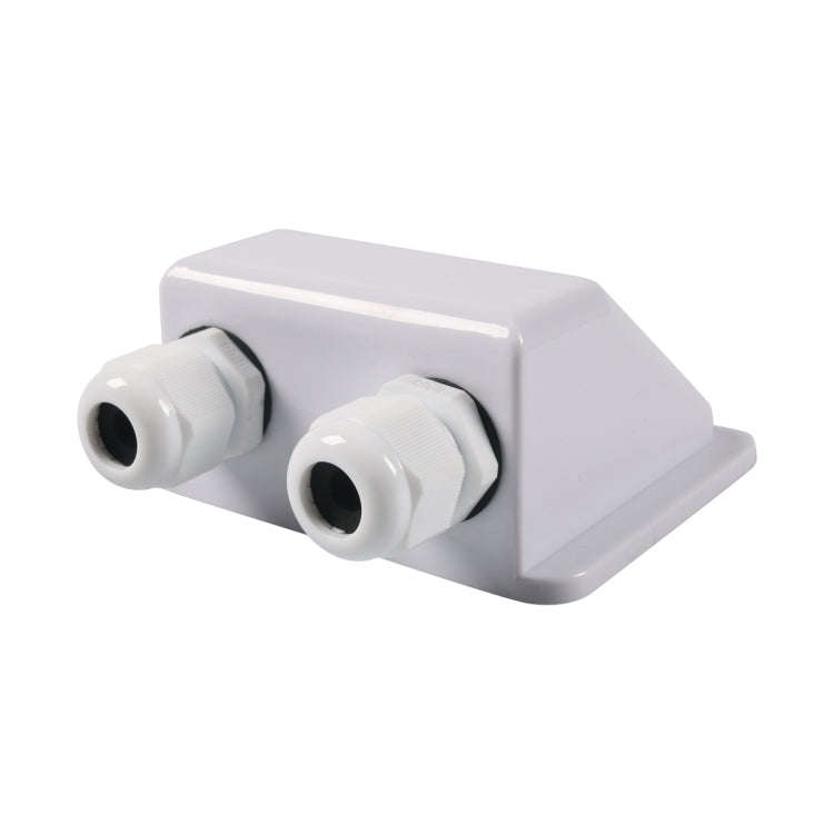 RV Sealed Waterproof Solar Double Cable Entry Gland Box(White)