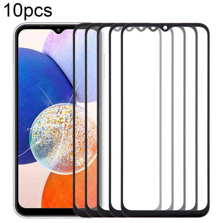 For Samsung Galaxy A14 5G SM-A146B 10pcs Front Screen Outer Glass Lens with OCA Optically Clear A...
