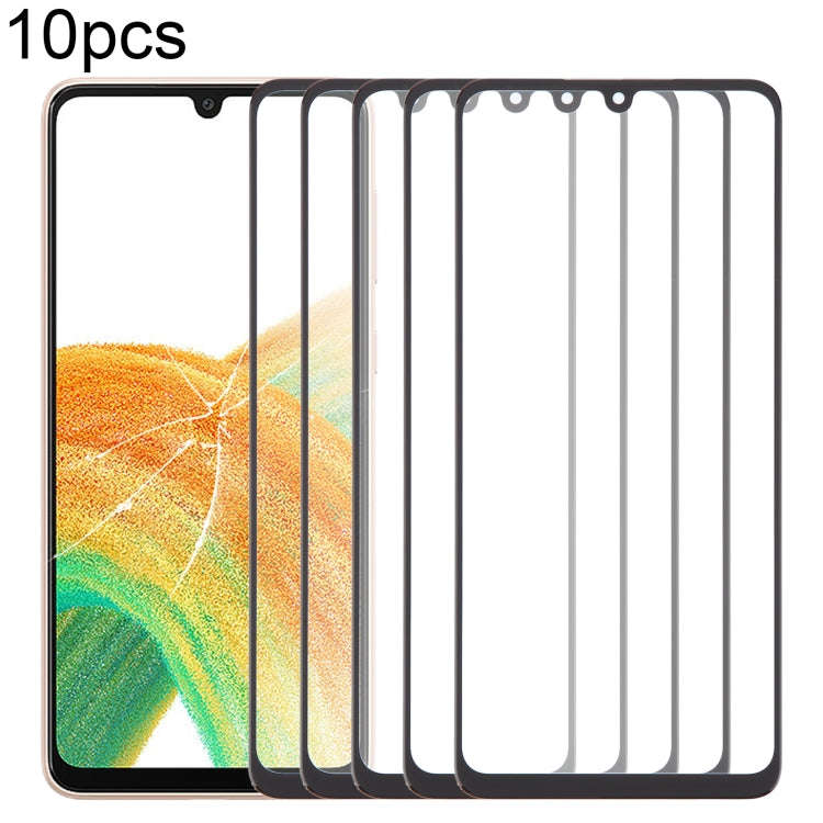For Samsung Galaxy A33 5G SM-A336B 10pcs Front Screen Outer Glass Lens with OCA Optically Clear A...