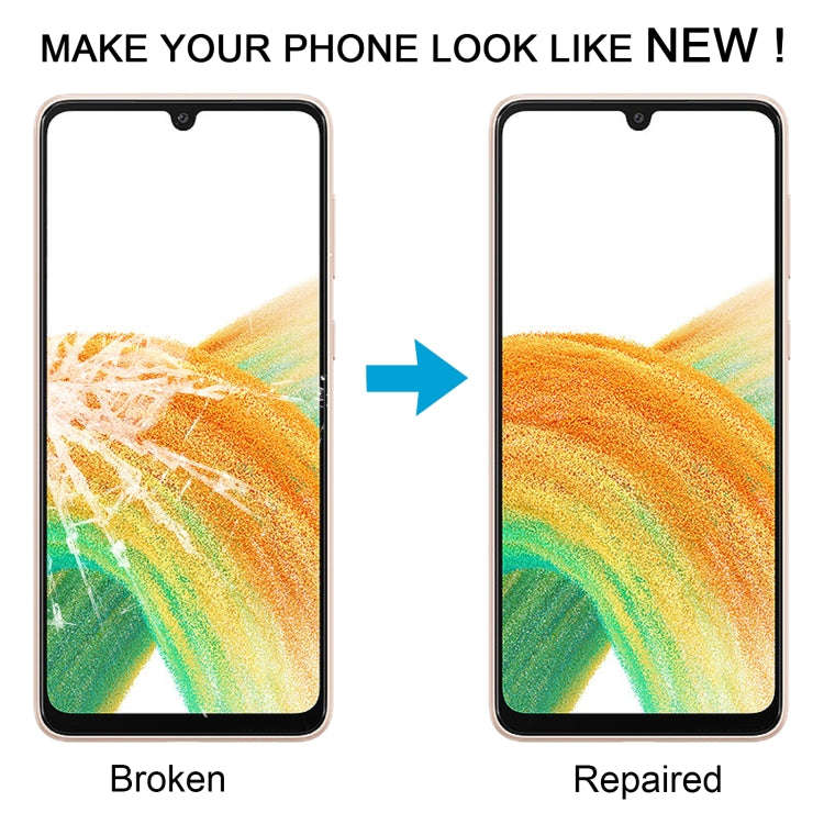 For Samsung Galaxy A33 5G SM-A336B 10pcs Front Screen Outer Glass Lens with OCA Optically Clear A...