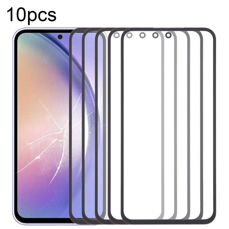 For Samsung Galaxy A54 SM-A546B 10pcs Front Screen Outer Glass Lens with OCA Optically Clear Adhe...