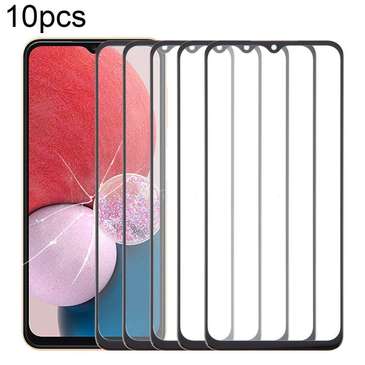 For Samsung Galaxy A13 4G SM-A135F 10pcs Front Screen Outer Glass Lens with OCA Optically Clear A...