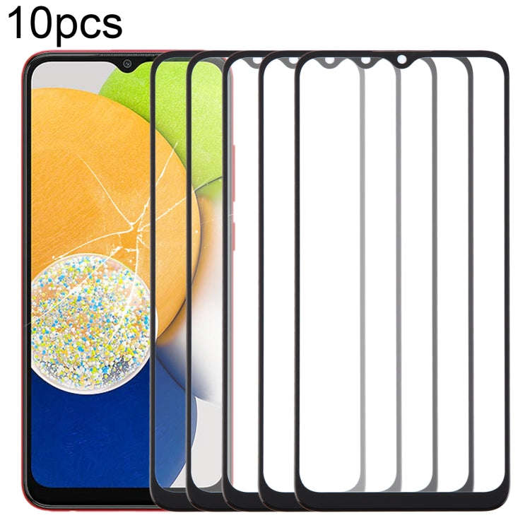 For Samsung Galaxy A03 SM-A035F 10pcs Front Screen Outer Glass Lens with OCA Optically Clear Adhe...