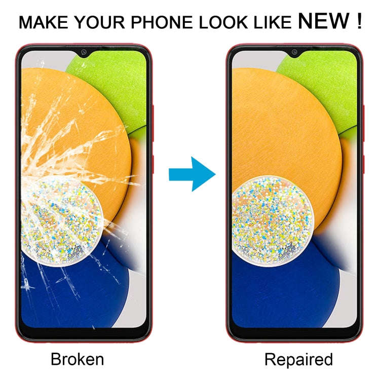 For Samsung Galaxy A03 SM-A035F 10pcs Front Screen Outer Glass Lens with OCA Optically Clear Adhe...