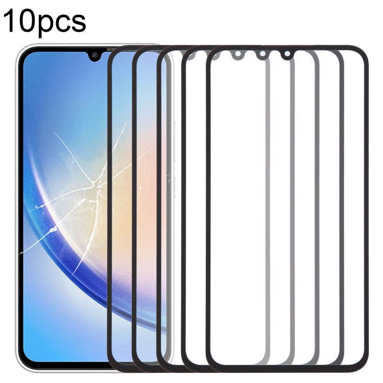 For Samsung Galaxy A34 5G SM-A346B 10pcs Front Screen Outer Glass Lens with OCA Optically Clear A...
